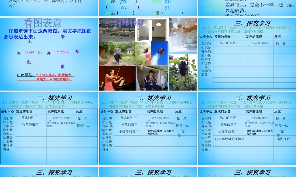 八年级语文下册 第12课 我们的知识是有限的课件 苏教版 课件