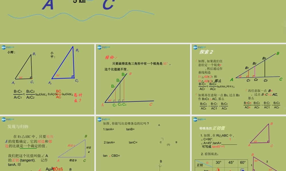 九年级数学下册 281 锐角三角函数课件7 新人教版 课件