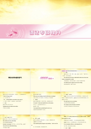 山东省高考英语总复习 语法专项提升情态动词和虚拟语气课件 外研版 课件