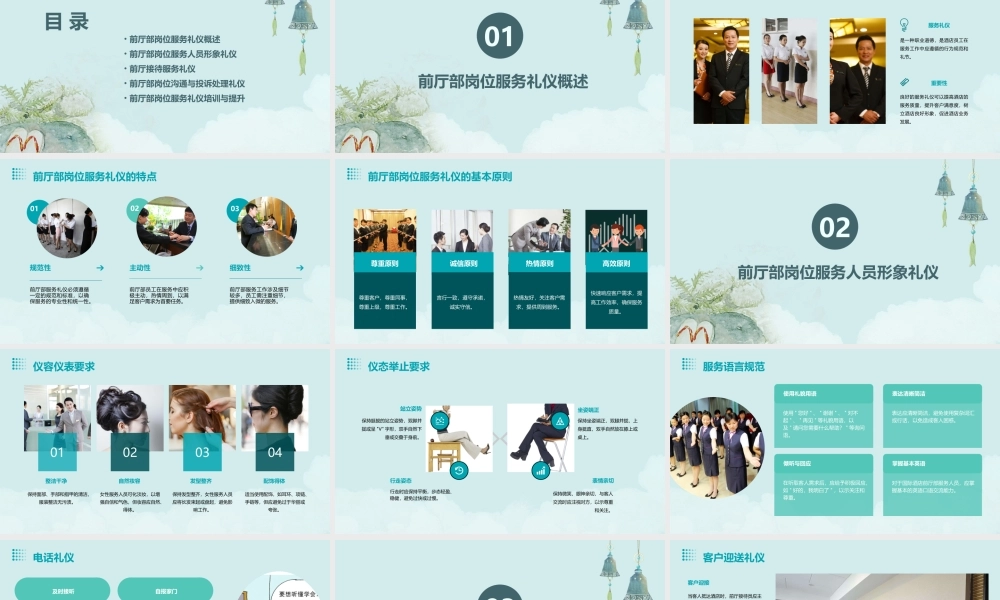 酒店前厅部岗位服务礼仪课件