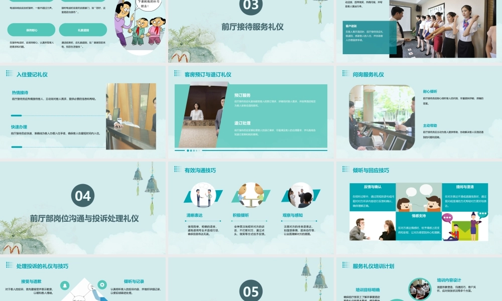 酒店前厅部岗位服务礼仪课件