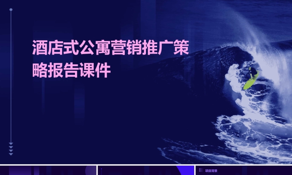 酒店式公寓营销推广策略报告课件