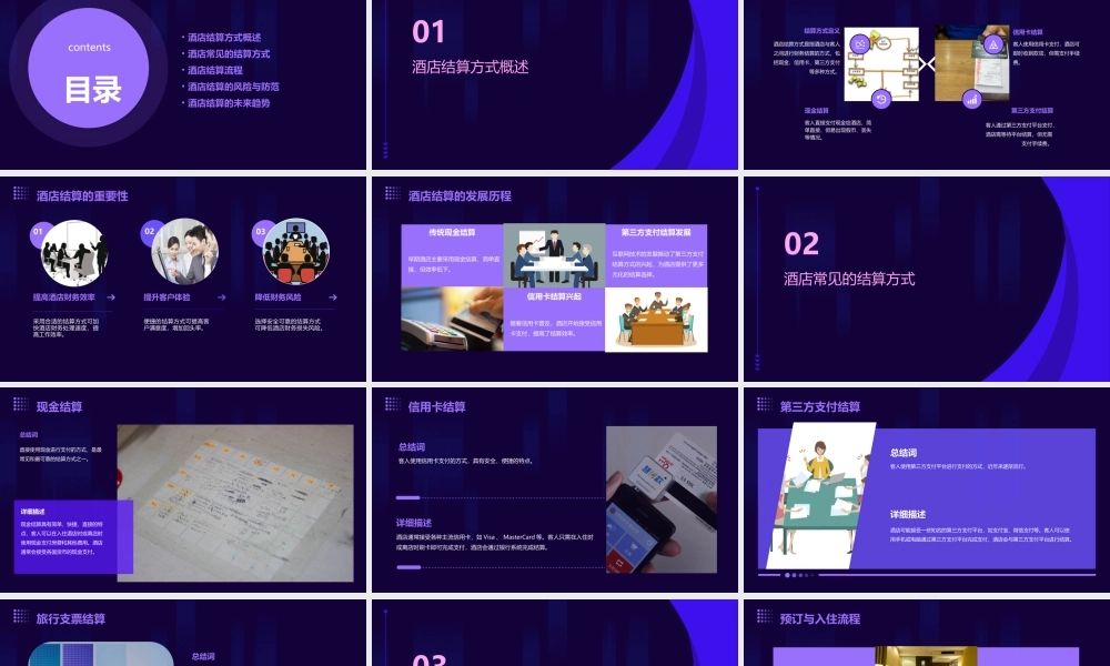 酒店可受理的结算方式课件