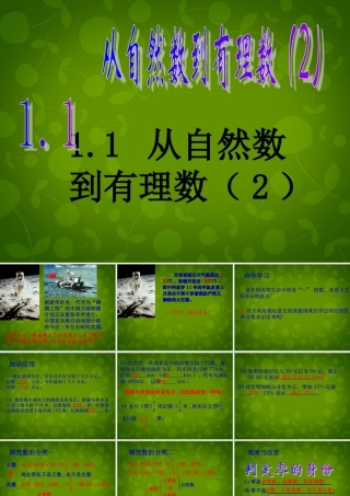 中学七年级数学上册 1.1 从自然数到有理数课件2 (新版)浙教版 课件