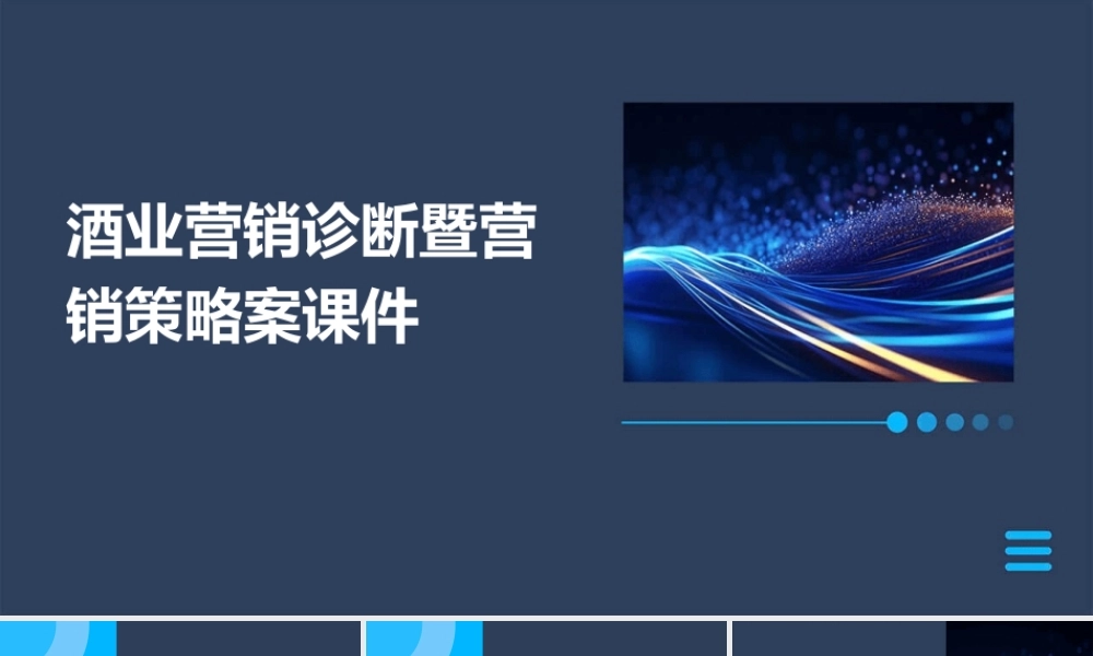 酒业营销诊断暨营销策略案课件