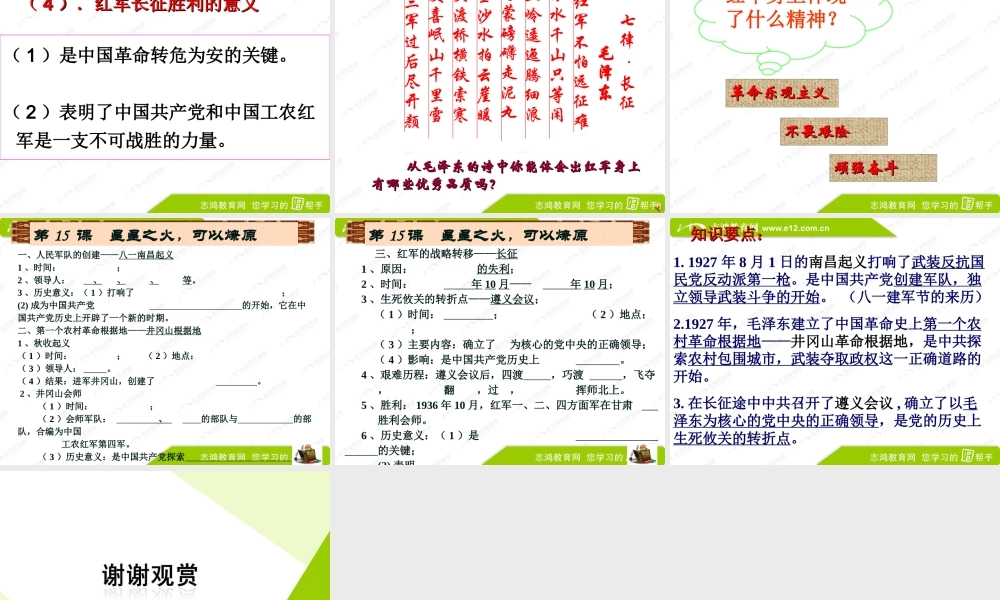 《星星之火，可以燎原》课件