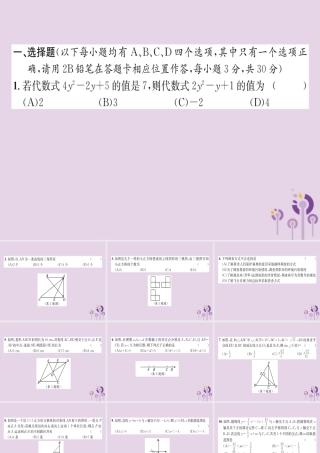 中考数学总复习 毕业生学业(升学)考试模拟试题卷(3)课件 试题-2