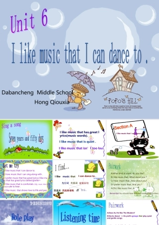 九年级英语(Unit6 I like music that I can dance to)课件