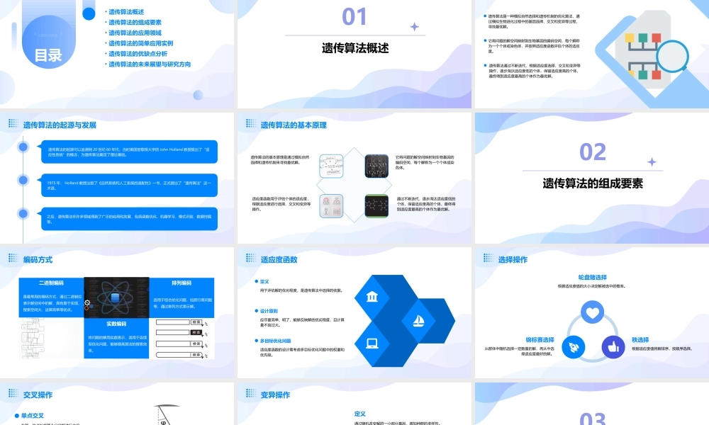 遗传算法综述及简单应用实例课件