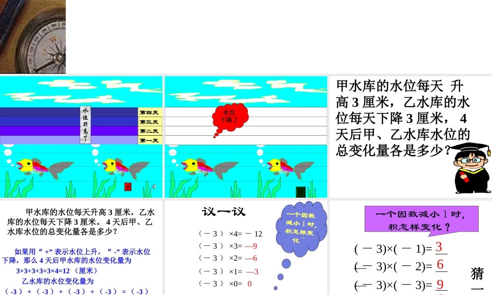 七年级数学有理数的乘法课件4 苏教版 课件