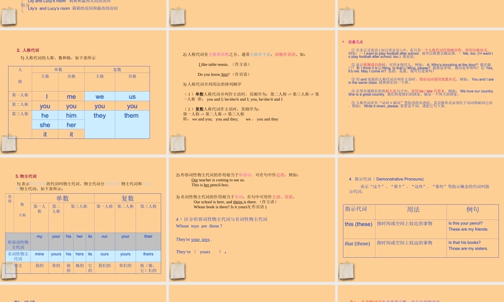 七年级英语上册 语法总结课件 人教新目标版 课件