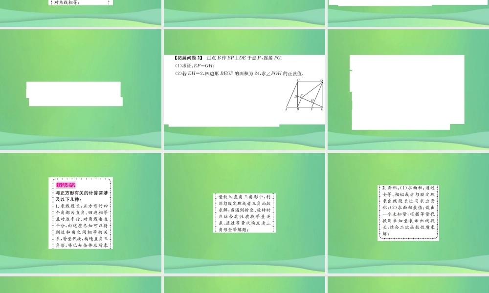 中考数学复习 第五单元 四边形 第21讲 第3课时 正方形课件