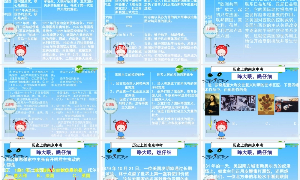 中考历史专题复习课件 资本主义的发展史 课件