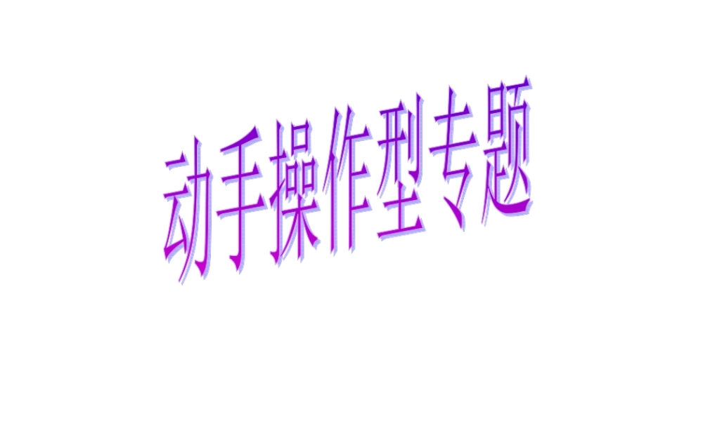 中考数学专题探究-动手操作问题 试题