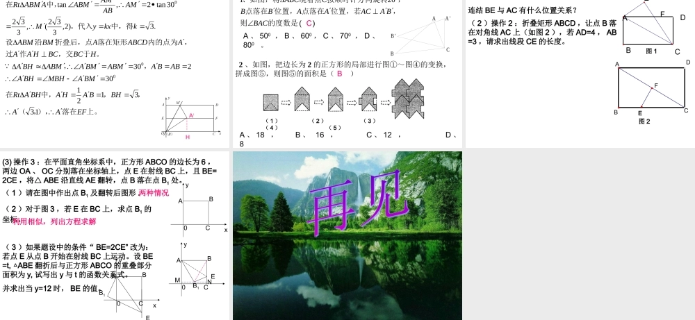 中考数学专题探究-动手操作问题 试题