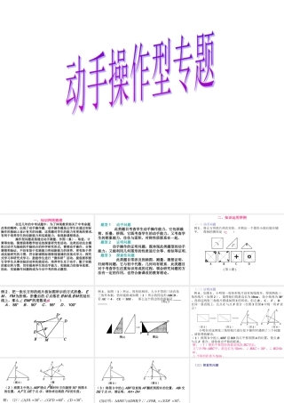 中考数学专题探究-动手操作问题 试题