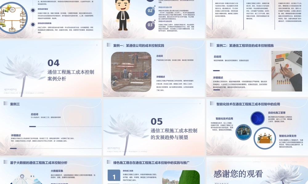 通信工程施工成本控制课件