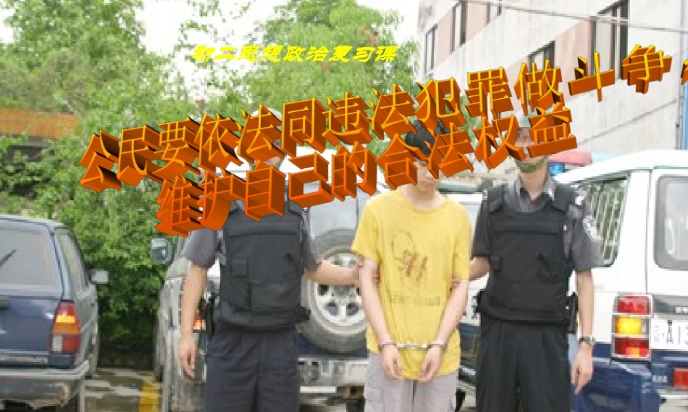 八年级政治下册 公民要依法同违法犯罪作斗争，维护自己的合法权益复习课课件 人教新课标版 课件