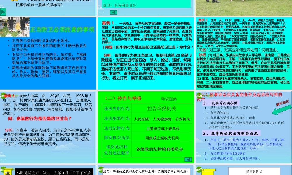 八年级政治下册 公民要依法同违法犯罪作斗争，维护自己的合法权益复习课课件 人教新课标版 课件