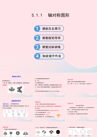 七年级数学下册 第5章 轴对称与旋转 5.1 轴对称 5.1.1轴对称图形习题课件 (新版)湘教版 课件