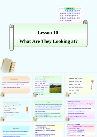 七年级英语下册 Lesson 10(What Are They Looking at )同步授课课件 冀教版 课件