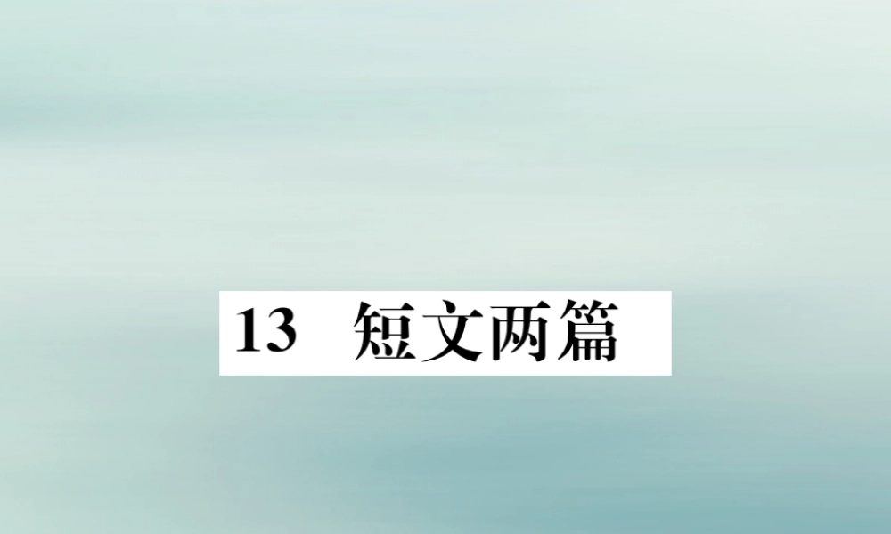 九年级语文下册 第四单元 13(短文两篇)巩固训练课件 新人教版 课件