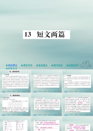 九年级语文下册 第四单元 13(短文两篇)巩固训练课件 新人教版 课件