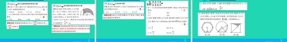中考数学复习 第6章 圆 第3节 与圆有关的计算课件