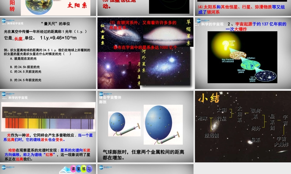 八年级物理下册 7.4 宇宙探秘课件 苏科版 课件