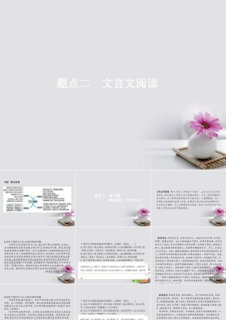 云南省高考语文二轮复习3文言文阅读课件