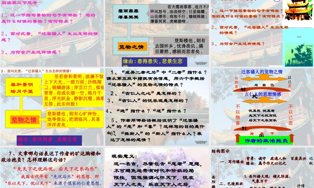 人教版岳阳楼记2 课件