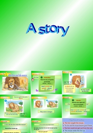 六下Unit1Thelionandthemouse第一课时PPT