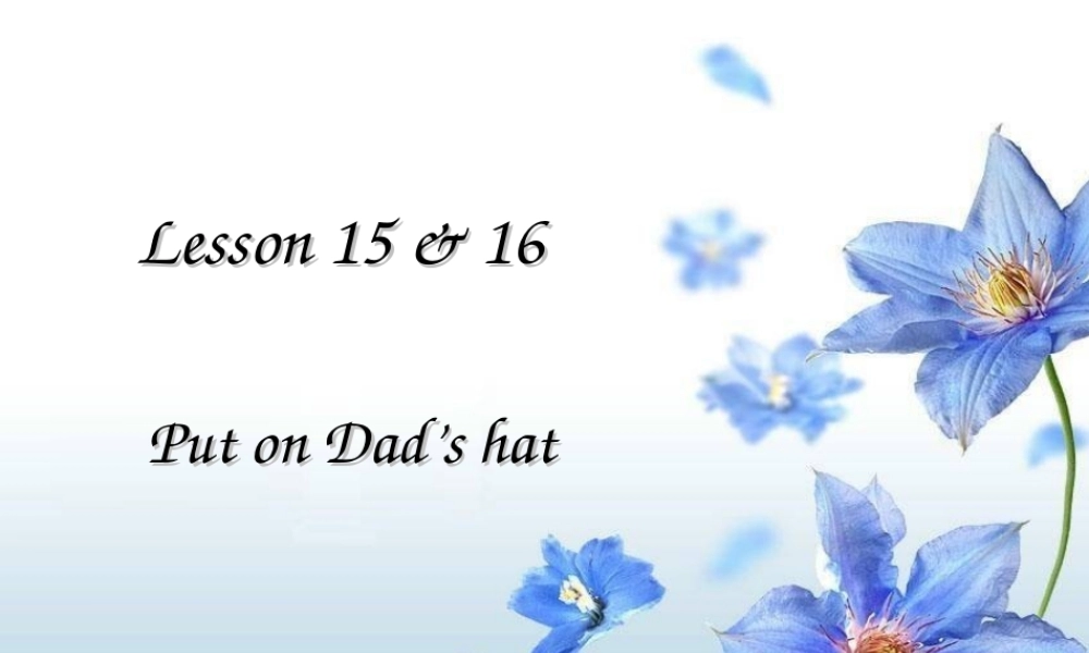 七年级英语上学期看听学15 16课 课件