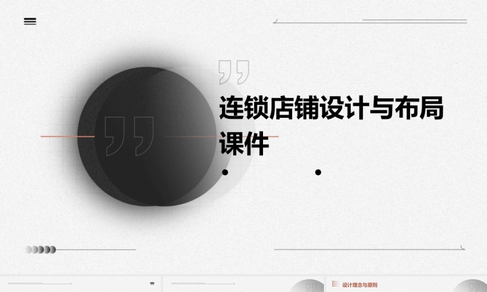 连锁店铺设计与布局课件