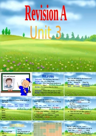 八年级英语Revision A Unit 3课件外研版 课件