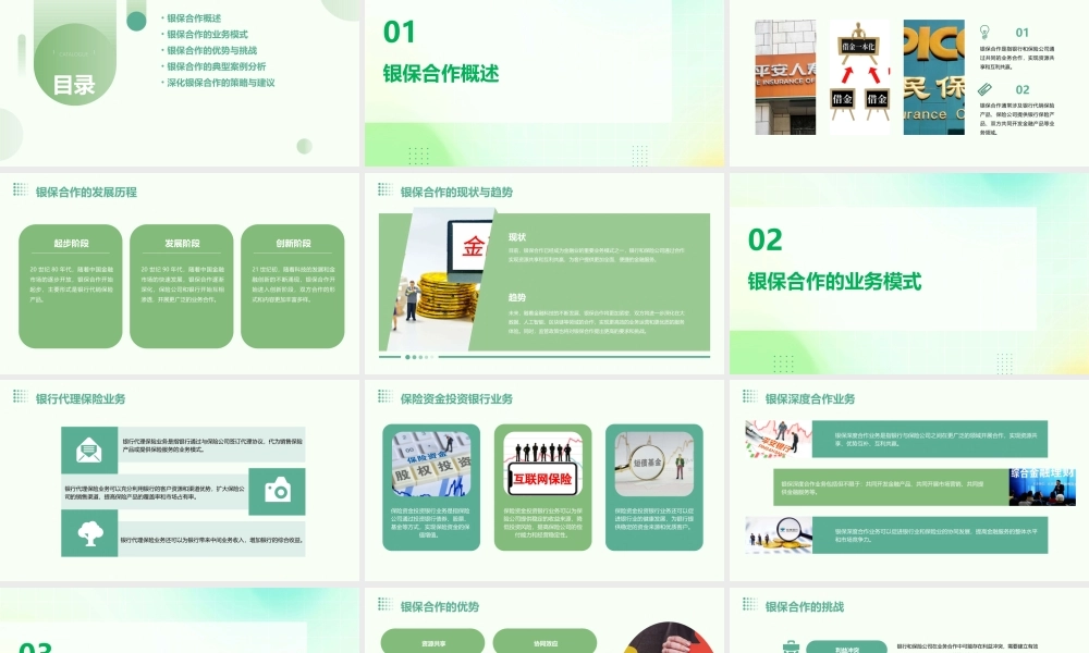 进一步认识银保合作的重要性课件