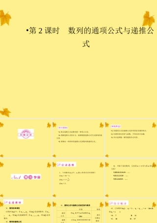 数学 2-1第2课时数列的通项公式与递推公式精品课件同步导学 新人教A版必修5 课件