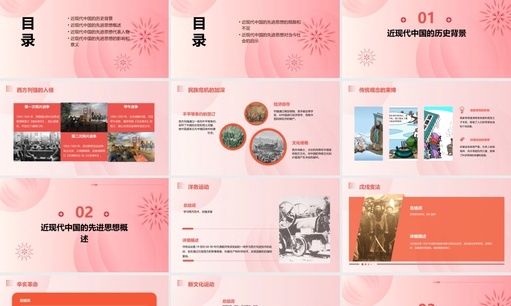 近现代中国的先进思想复习课剖析课件