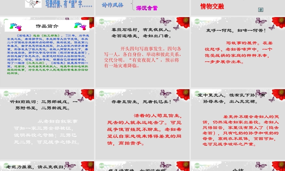 天津市高一语文(杜甫诗三首)课件