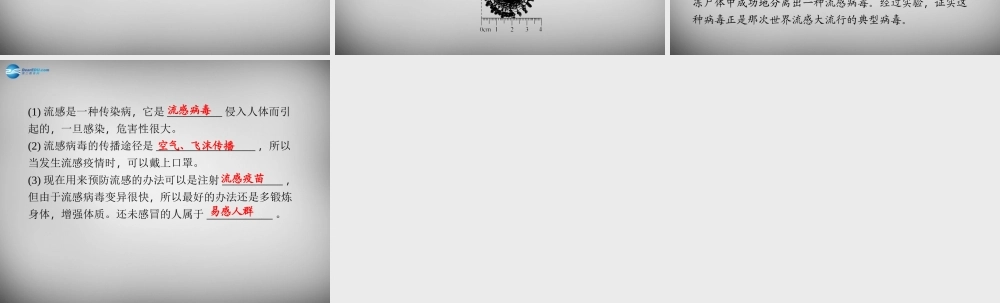 九年级科学下册 322 来自病毒的威胁习题课件 浙教版 课件