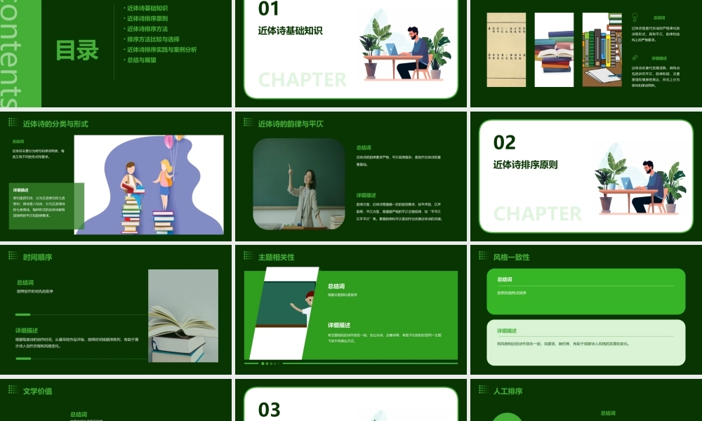 近体诗排序方法指导分析课件