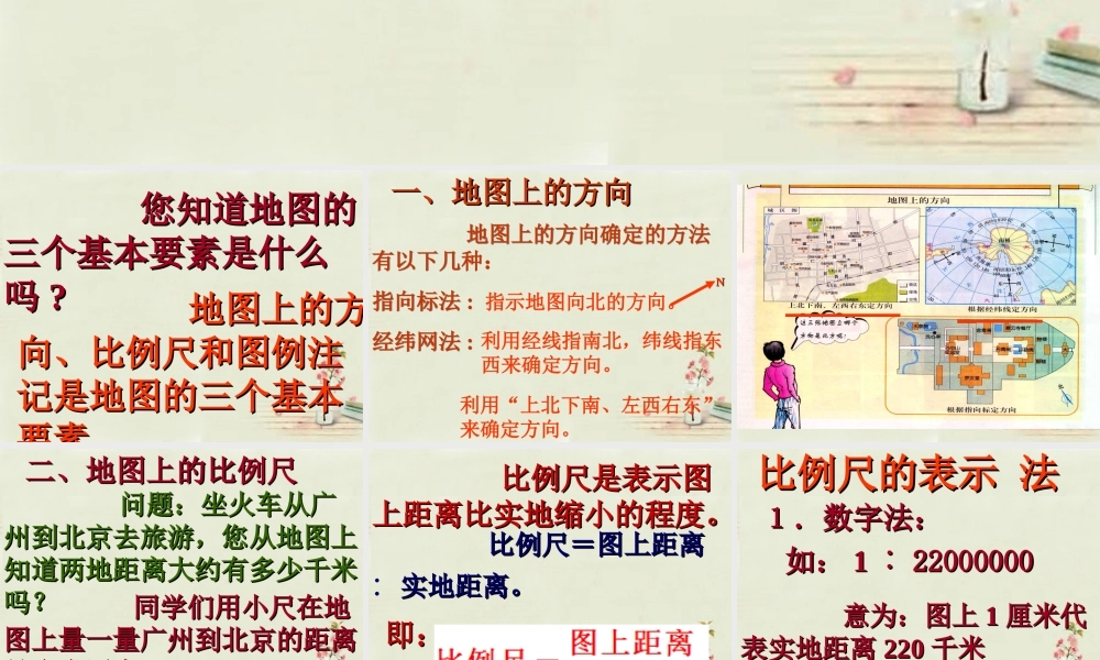 中学七年级地理上册 第2章 第2节 地图的运用课件(2)  粤教版 课件