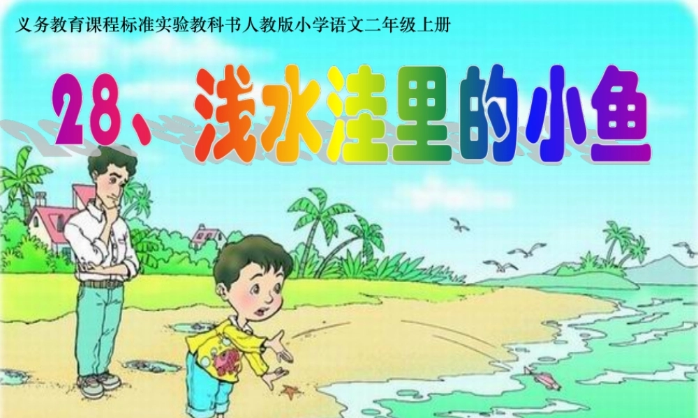 《浅水洼里的小鱼》课件28
