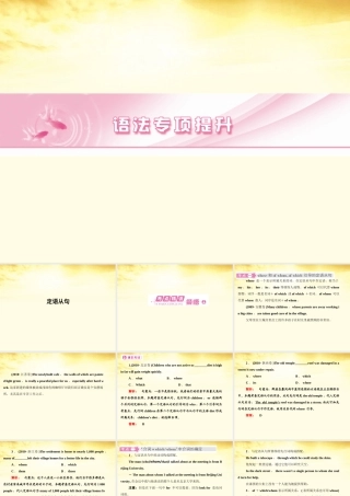 山东省高考英语总复习 语法专项提升定语从句课件 外研版 课件