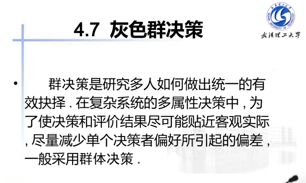 灰色群决策课件