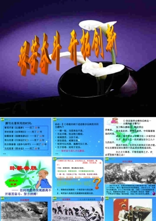 中考政治专题复习 艰苦奋斗 开拓创新课件 人教新课标版 课件