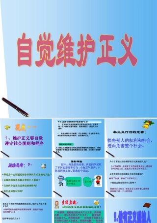 八年级政治下册 第十课(我们维护正义)第二框课件 人教新课标版 课件
