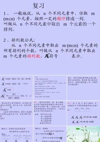 排列二 浙江省瑞安四中高二数学排列课件[整理三套] 浙江省瑞安四中高二数学排列课件[整理三套]