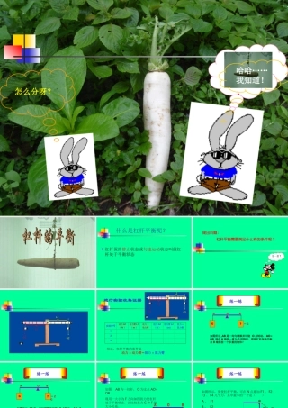 八年级物理科学探究杠杆平衡条件课件 上海科技版 课件