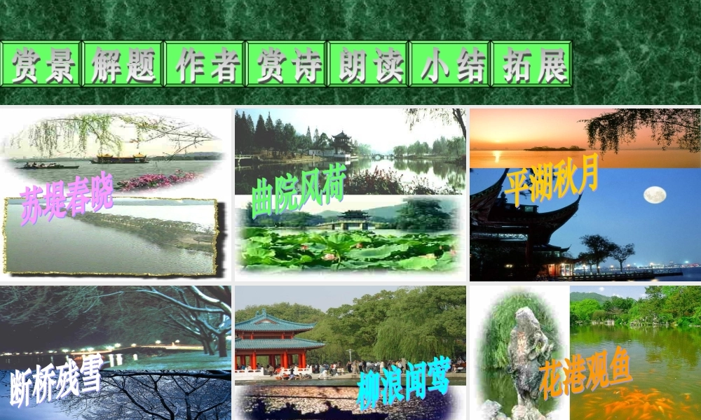 八年级语文上册(钱塘湖春行)课件4长春版 课件